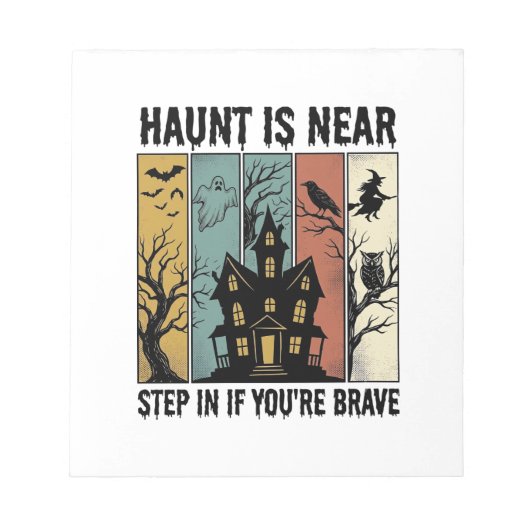 Bloc-note Maison Hantée Halloween Gravure Vintage Épouvantab (Devant)