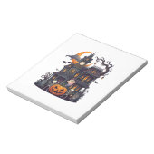 Bloc-note Maison Hantée Halloween Squelettes Citrouille Fant (Tourné)