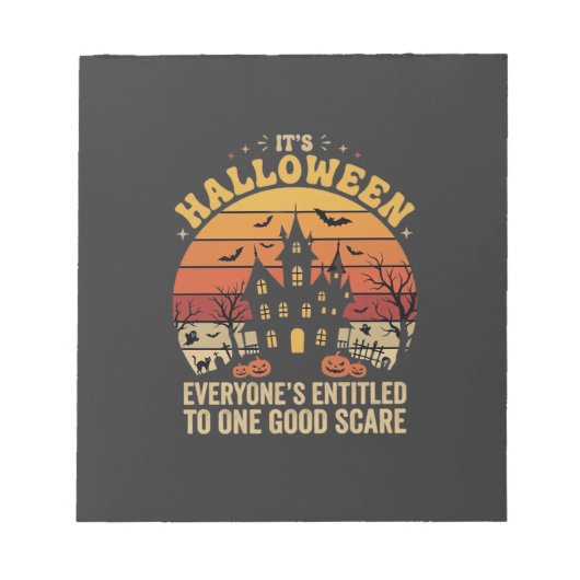 Bloc-note Maison Hantée Halloween Une Bonne Peur Design_1 (Devant)