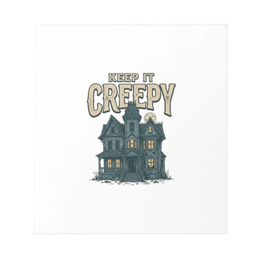 Bloc-note Maison Hantée Vintage Creepy Halloween Dés (Devant)