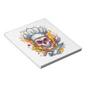 Bloc-note Maître de cuisine Crâne de chef (Incliné)