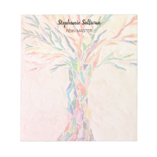 Bloc-note Maître Reiki Arbre Arc-en-Ciel Personnalisé 