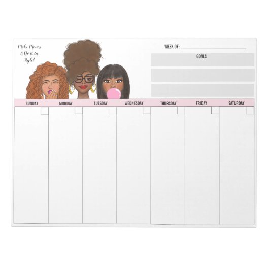 Bloc-note Make Moves Weekly Notepad (Devant)