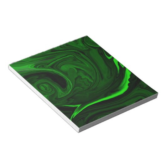 Bloc-note malachite vert texture (Incliné)