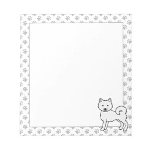 Bloc-note Malamute d'Alaska blanc Chien de dessin animé mign
