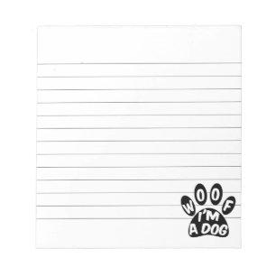 Bloc-note Malheur à moi, je suis un chien Lined
