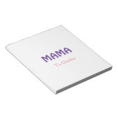 Bloc-note Mama mères heureuses rétro violet ajouter du texte (Incliné)
