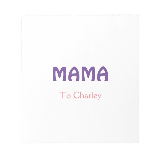 Bloc-note Mama mères heureuses rétro violet ajouter du texte (Devant)