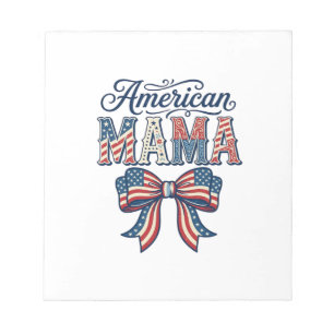 Bloc-note Maman Américaine Arc Patriotique Vintage 4 Juillet