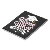 Bloc-note Maman avec diplômé de master diplômée maman (Tourné)