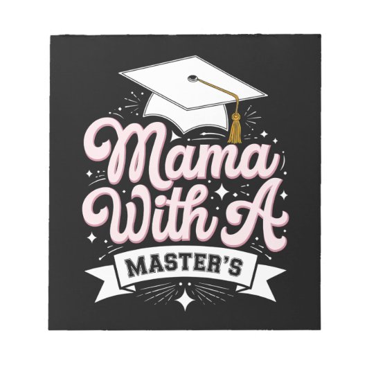 Bloc-note Maman avec diplômé de master diplômée maman (Devant)