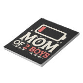 Bloc-note Maman de 2 garçons batterie faible Mère drôle de l (Tourné)