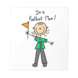 Bloc-note Maman de footballeur en bonhomme allumette