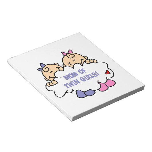 Bloc-note Maman de T-shirts et cadeaux Twin Girls (Incliné)