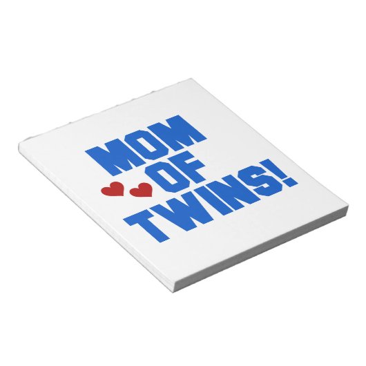 Bloc-note Maman de Twins Blue Text Cadfts (Incliné)