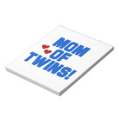 Bloc-note Maman de Twins Blue Text Cadfts (Tourné)