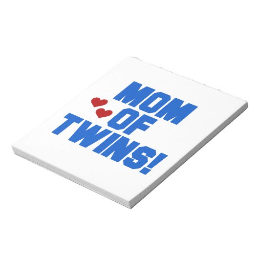 Bloc-note Maman de Twins Blue Text Cadfts (Tourné)
