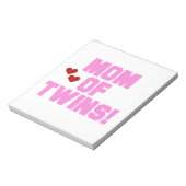 Bloc-note Maman de Twins Pink Texte Cadeaux (Tourné)