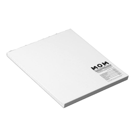 Bloc-note Maman Faits nutritionnels (Incliné)