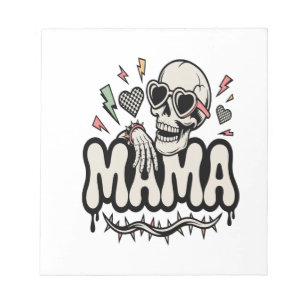 Bloc-note Maman Halloween drôle crâne cool