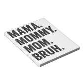 Bloc-note Maman Maman Maman Maman Bruh Funny Fête des mères  (Incliné)