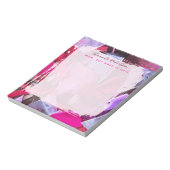 Bloc-note Maman personnalisée Inspiration Rose Violet Abstra (Tourné)