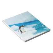 Bloc-note manchot papou, Pygoscelis Papua, sautant (Incliné)