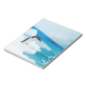 Bloc-note manchot papou, Pygoscelis Papua, sautant (Tourné)