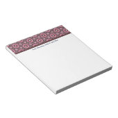 Bloc-note Mandala Bohème à Plume Rose (Incliné)