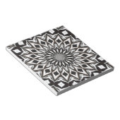 Bloc-note Mandala décoratif noir et blanc (Incliné)