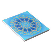 Bloc-note Mandala en bleu électrique et turquoise (Incliné)
