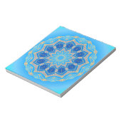 Bloc-note Mandala en bleu électrique et turquoise (Tourné)