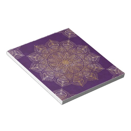 Bloc-note Mandala en or (Incliné)
