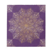 Bloc-note Mandala en or (Devant)