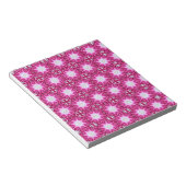 Bloc-note Mandala fractal rose - impression florale (Incliné)