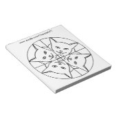 Bloc-note Mandala Kaleidoscope Chats Coloriage Notepads (Incliné)