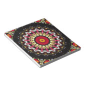 Bloc-note Mandala noir et rouge magique (Incliné)