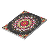 Bloc-note Mandala noir et rouge magique (Tourné)