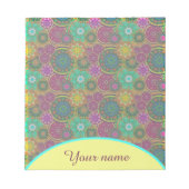 Bloc-note Mandalas colorés personnalisés (Devant)