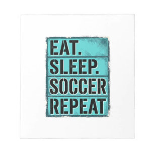 Bloc-note Manger Dormir Football Répéter Chemise Vintage Typ