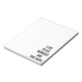 Bloc-note Manger, s'entraîner et faire des siestes - Entraîn (Tourné)