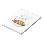 Bloc-note Mangez plus de plantes frais motivation salade let (Tourné)