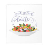 Bloc-note Mangez plus de plantes frais motivation salade let (Devant)
