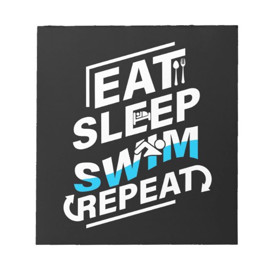 Bloc-note Mangez Sleep Swim (Devant)