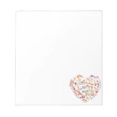 Bloc-note Manicuriste Nail Technicien Outil Coeur (Devant)