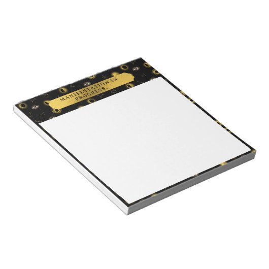 Bloc-note Manifestation Soleil céleste & Lune Zodiaque Oeil (Incliné)