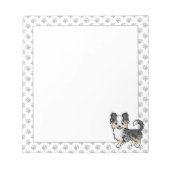 Bloc-note Manteau long bleu Merle Chihuahua Cartoon Chig & P (Devant)