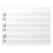 Bloc-note Manuscrit de piano pour enfants Règle large fixe (Devant)