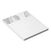Bloc-note Marbre Blanc Grisé Agate Simple Paillette Argentée (Incliné)