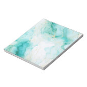 Bloc-note Marbre blanc Mint Green Gold (Tourné)